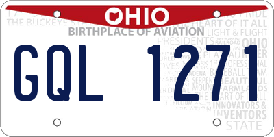 OH license plate GQL1271