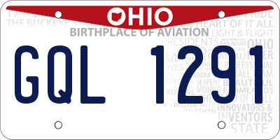 OH license plate GQL1291