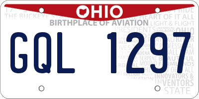 OH license plate GQL1297