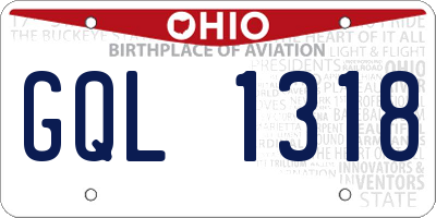 OH license plate GQL1318