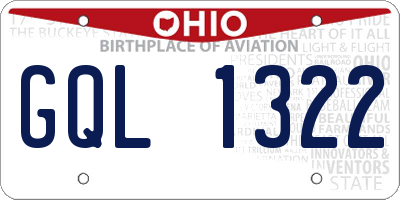 OH license plate GQL1322