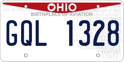 OH license plate GQL1328