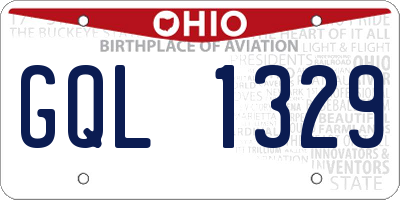 OH license plate GQL1329