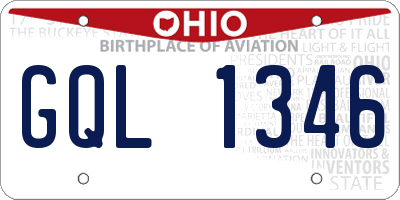 OH license plate GQL1346