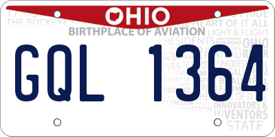 OH license plate GQL1364
