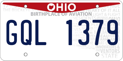 OH license plate GQL1379