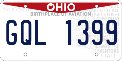 OH license plate GQL1399