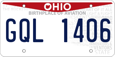 OH license plate GQL1406