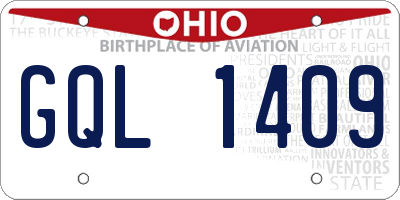 OH license plate GQL1409