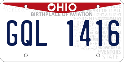OH license plate GQL1416