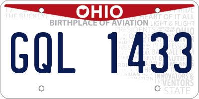 OH license plate GQL1433