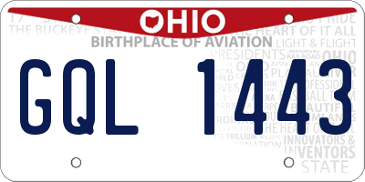 OH license plate GQL1443