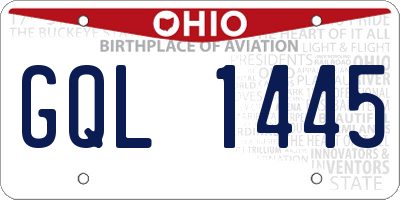 OH license plate GQL1445