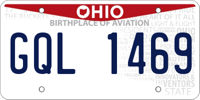 OH license plate GQL1469