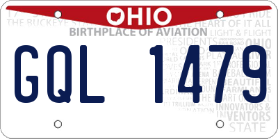 OH license plate GQL1479