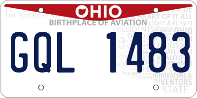 OH license plate GQL1483