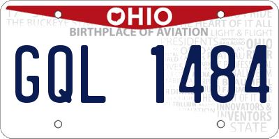 OH license plate GQL1484