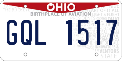 OH license plate GQL1517