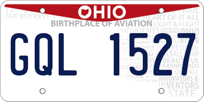 OH license plate GQL1527