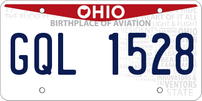 OH license plate GQL1528