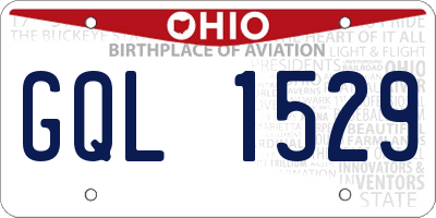 OH license plate GQL1529