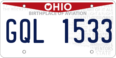 OH license plate GQL1533