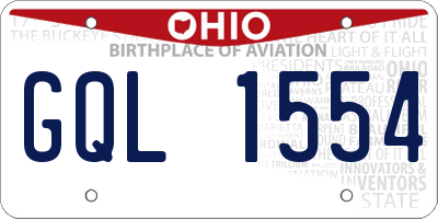 OH license plate GQL1554