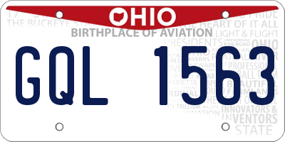 OH license plate GQL1563