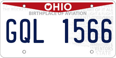 OH license plate GQL1566