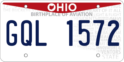 OH license plate GQL1572