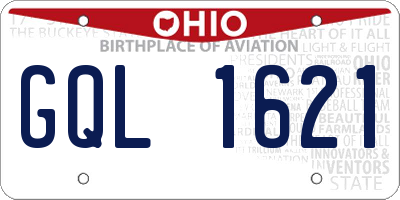 OH license plate GQL1621
