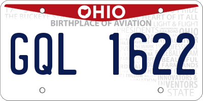 OH license plate GQL1622