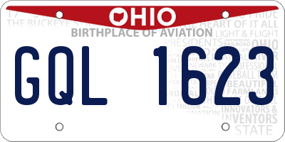 OH license plate GQL1623