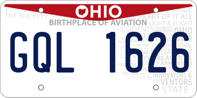 OH license plate GQL1626