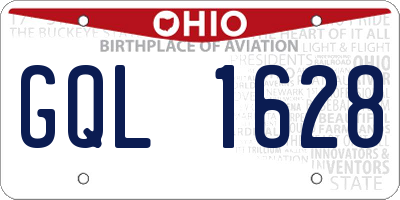 OH license plate GQL1628