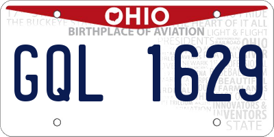 OH license plate GQL1629