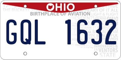 OH license plate GQL1632