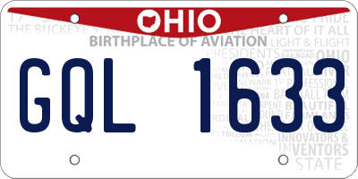 OH license plate GQL1633