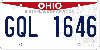 OH license plate GQL1646