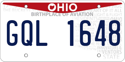 OH license plate GQL1648