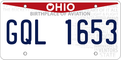 OH license plate GQL1653