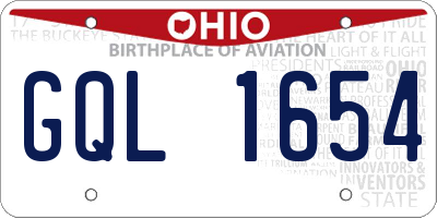 OH license plate GQL1654