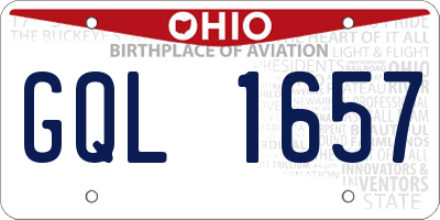 OH license plate GQL1657