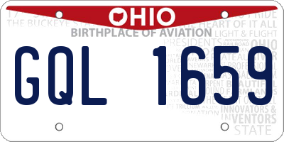 OH license plate GQL1659
