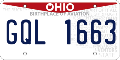 OH license plate GQL1663