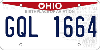 OH license plate GQL1664