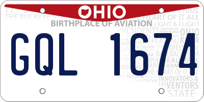 OH license plate GQL1674