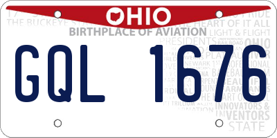 OH license plate GQL1676