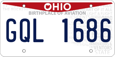 OH license plate GQL1686