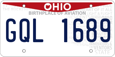 OH license plate GQL1689